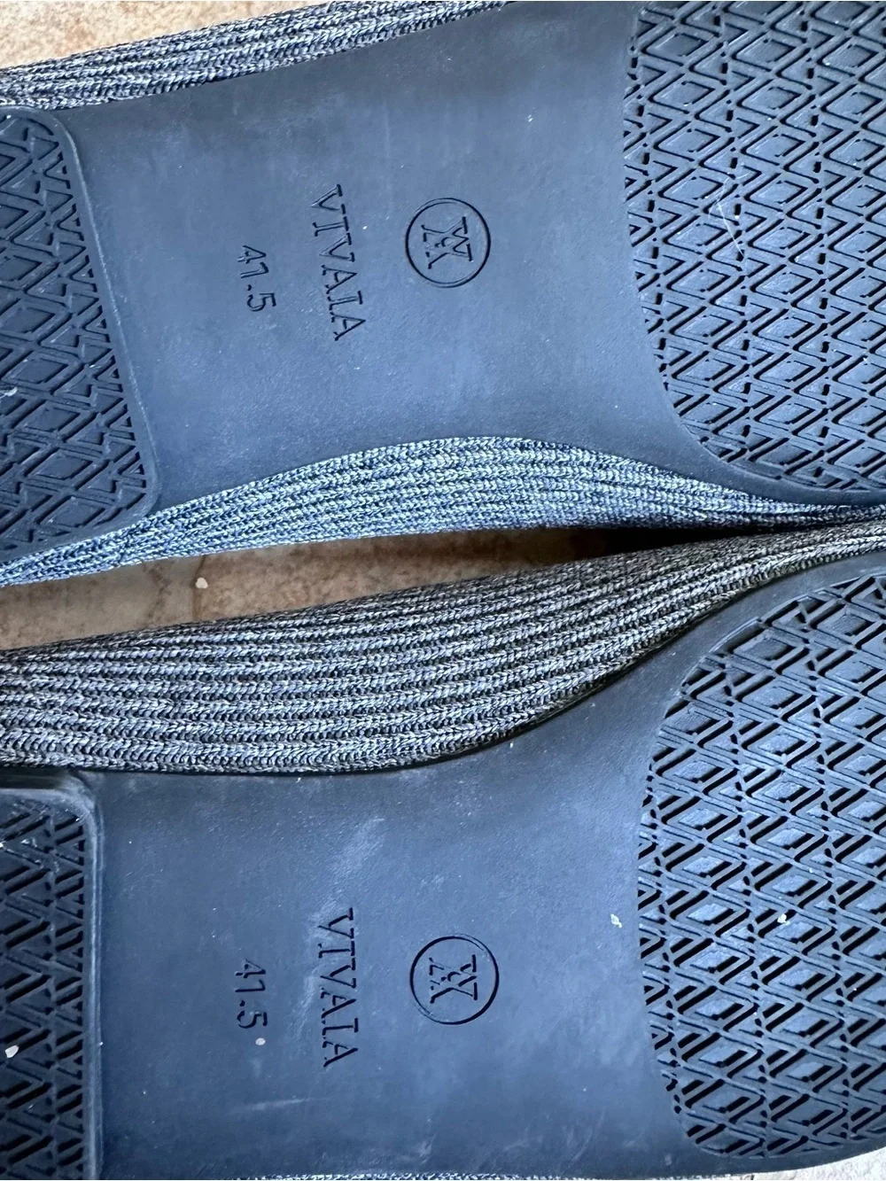 VIVAIA Margot 2.0 Square Toe Knitted Flats Gray Worn Once!​